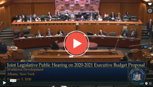 Legislative Joint Budget Hearing – Workforce Development