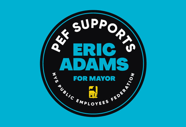 PEF supports Eric Adams for New York City mayor