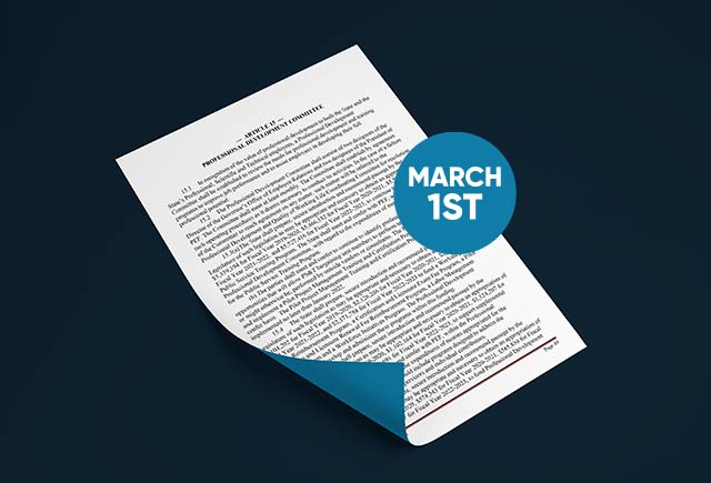 ARTICLE 15 REMINDER: Retroactive reimbursement deadline is March 1