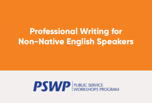 Oct. 19-20: Professional Writing for Non-Native English Speakers 