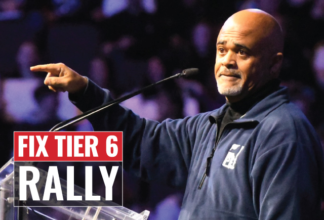 Unions rally for pension reform with historic rally