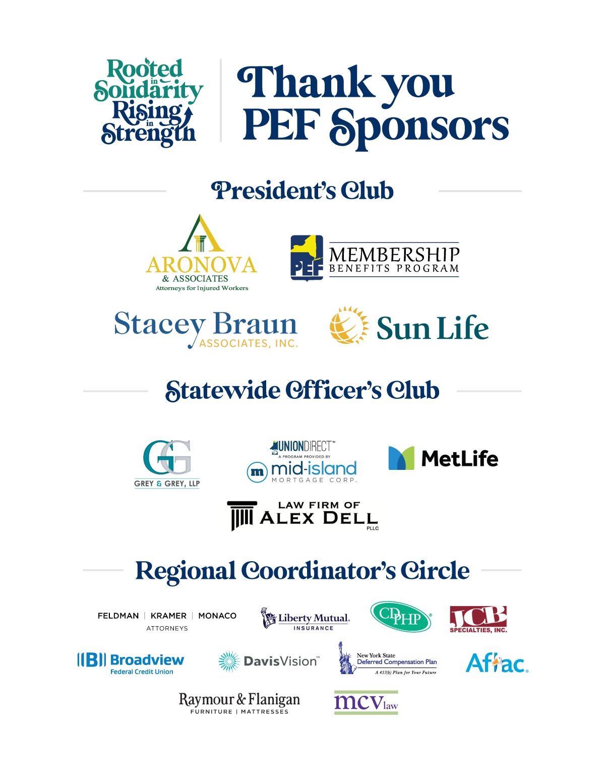 2026 PEF Convention Sponsors